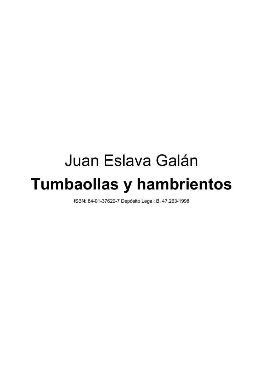 Portada de Tumbaollas y hambrientos